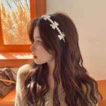 Chic Bowknot Pearl Hair Band - ArtGalleryZen