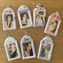 Chic Bowknot Puppy Cake Kpop Keychain Photocard Holder - ArtGalleryZen