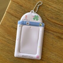 Chic Bowknot Puppy Cake Kpop Keychain Photocard Holder - ArtGalleryZen