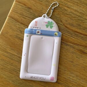 Chic Bowknot Puppy Cake Kpop Keychain Photocard Holder - ArtGalleryZen