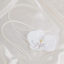 Chic Butterfly Orchid Flower Wax Cord String Necklace - ArtGalleryZen