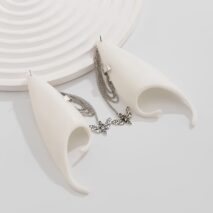 Chic Butterfly Tassel Silicone Elf Ear Cuff Wrap Earrings - ArtGalleryZen