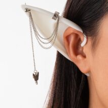 Chic Butterfly Tassel Silicone Elf Ear Cuff Wrap Earrings - ArtGalleryZen