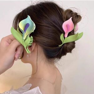 Chic Calla Lily Chignon Claw Clip Hair Clip - ArtGalleryZen