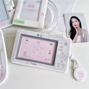 Chic Camera Phone Shaped Kpop Keychain Photocard Holder - ArtGalleryZen