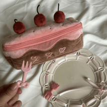 Chic Cherry Chocolate Cake Pencil Case - ArtGalleryZen