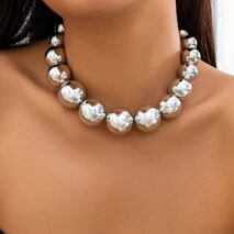 Chic Chunky Ball Chain Choker Necklace - ArtGalleryZen