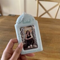 Chic Coffee Waffle Strawberry Kpop Keychain Photocard Holder - ArtGalleryZen