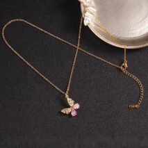 Chic Colorful Butterfly Pendant Necklace - ArtGalleryZen