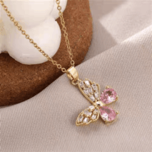 Chic Colorful Butterfly Pendant Necklace - ArtGalleryZen