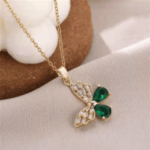 Chic Colorful Butterfly Pendant Necklace - ArtGalleryZen