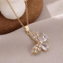 Chic Colorful Butterfly Pendant Necklace - ArtGalleryZen