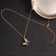 Chic Colorful Butterfly Pendant Necklace - ArtGalleryZen
