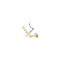Chic Colorful CZ Inlaid Titanium Nose Piercing Nose Stud - ArtGalleryZen