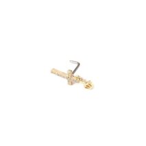 Chic Colorful CZ Inlaid Titanium Nose Piercing Nose Stud - ArtGalleryZen