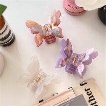 Chic Colorful Duo Butterfly Chignon Claw Clip Hair Clip - ArtGalleryZen