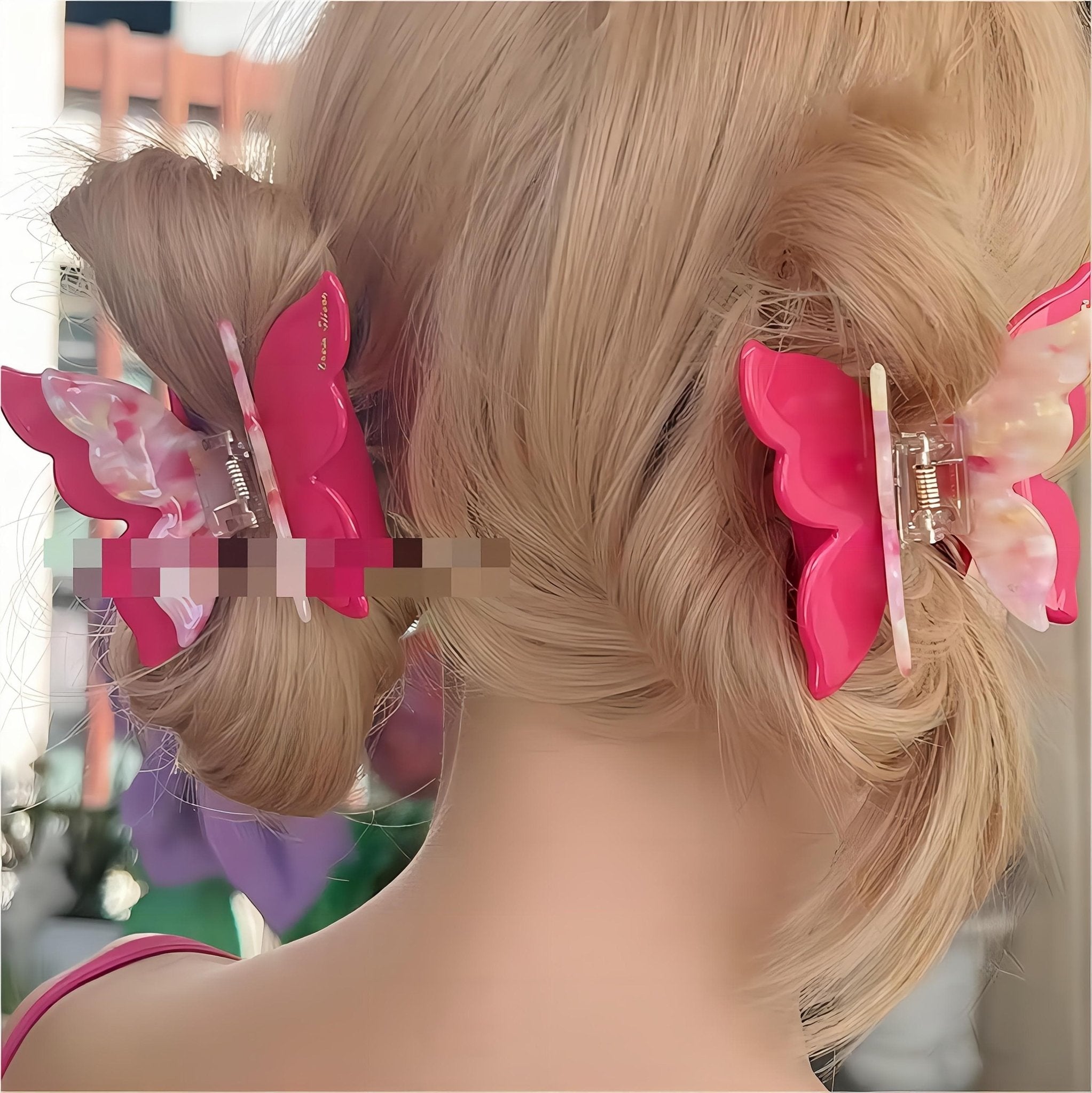 Chic Colorful Duo Butterfly Chignon Claw Clip Hair Clip - ArtGalleryZen
