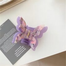 Chic Colorful Duo Butterfly Chignon Claw Clip Hair Clip - ArtGalleryZen