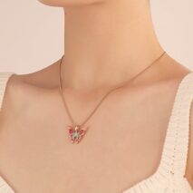 Chic Colorful Enamel Butterfly Necklace - ArtGalleryZen