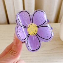 Chic Colorful Hand-drawn Painting Flower Hair Claw Clip - ArtGalleryZen
