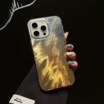 Chic Colorful Laser Feather Pattern iPhone Case - ArtGalleryZen