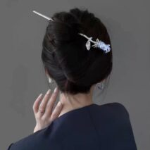 Chic Colorful Rose Chignon Hair Fork Hair Pin - ArtGalleryZen