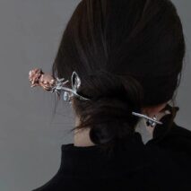 Chic Colorful Rose Chignon Hair Fork Hair Pin - ArtGalleryZen