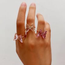 Chic Colorful Zirconia Butterfly Ring - ArtGalleryZen