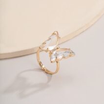 Chic Colorful Zirconia Butterfly Ring - ArtGalleryZen