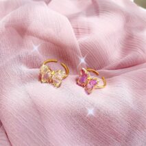 Chic Crystal Butterfly Ring - ArtGalleryZen