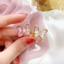 Chic Crystal Butterfly Ring - ArtGalleryZen