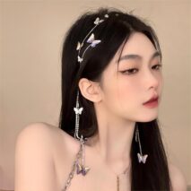 Chic Crystal Butterfly Tassel Hair Band - ArtGalleryZen