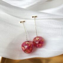 Chic Crystal Cherry Dangle Earrings - ArtGalleryZen