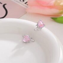 Chic Crystal Heart Melting Earrings - ArtGalleryZen