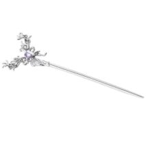 Chic Crystal Inlaid Abstract Butterfly Chignon Hair Fork Hair Pin - ArtGalleryZen