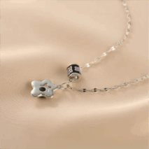 Chic Crystal Inlaid Star Charm Necklace - ArtGalleryZen