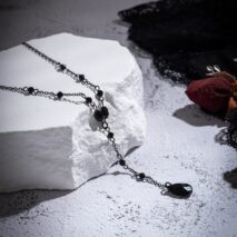 Chic Crystal Pendant Y Necklace - ArtGalleryZen