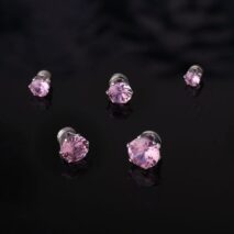 Chic Cubic Zirconia Helix Non Piercing Magnetic Stud Earring - ArtGalleryZen
