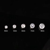 Chic Cubic Zirconia Helix Non Piercing Magnetic Stud Earring - ArtGalleryZen