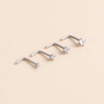 Chic Cubic Zirconia Titanium Nose Piercing Nose Stud - ArtGalleryZen