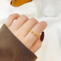 Chic CZ Inlaid Adjustable Hollowed-out Heart Ring - ArtGalleryZen