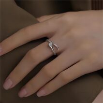 Chic CZ Inlaid Adjustable Snake Ring - ArtGalleryZen