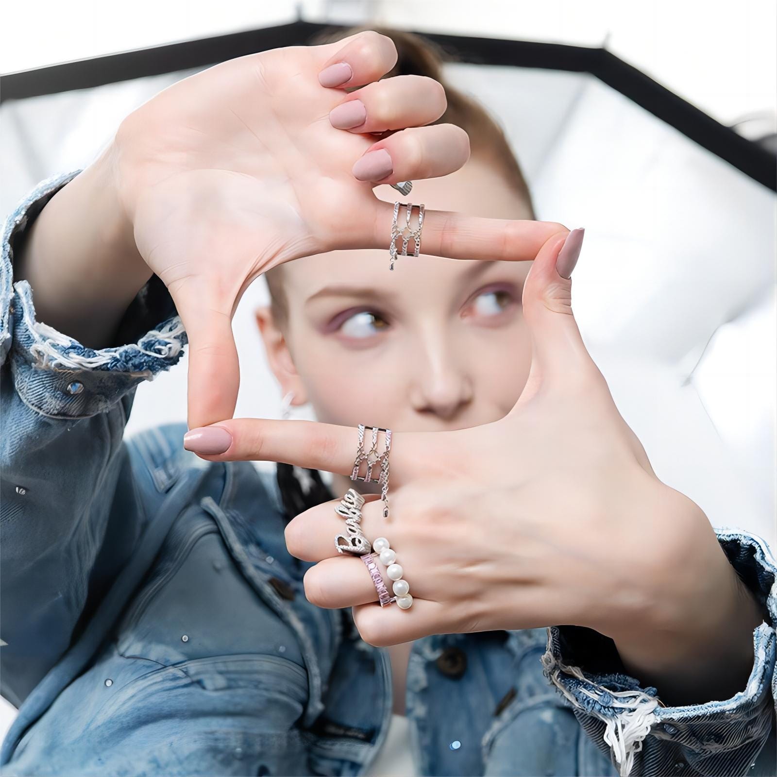 Chic CZ Inlaid Barbie Ring - ArtGalleryZen