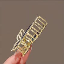 Chic CZ Inlaid Butterfly Chignon Claw Clip Hair Clip - ArtGalleryZen