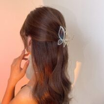 Chic CZ Inlaid Butterfly Chignon Claw Clip Hair Clip - ArtGalleryZen