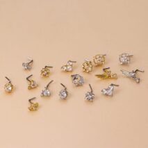 Chic CZ Inlaid Comet Angel Wings Heart Nose Piercing Nose Stud - ArtGalleryZen