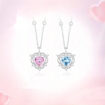 Chic CZ Inlaid Crystal Heart Necklace - ArtGalleryZen