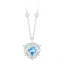 Chic CZ Inlaid Crystal Heart Necklace - ArtGalleryZen