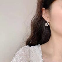 Chic CZ Inlaid Cupid Arrow Heart Dangle Earrings - ArtGalleryZen