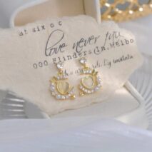 Chic CZ Inlaid Cupid Arrow Heart Dangle Earrings - ArtGalleryZen